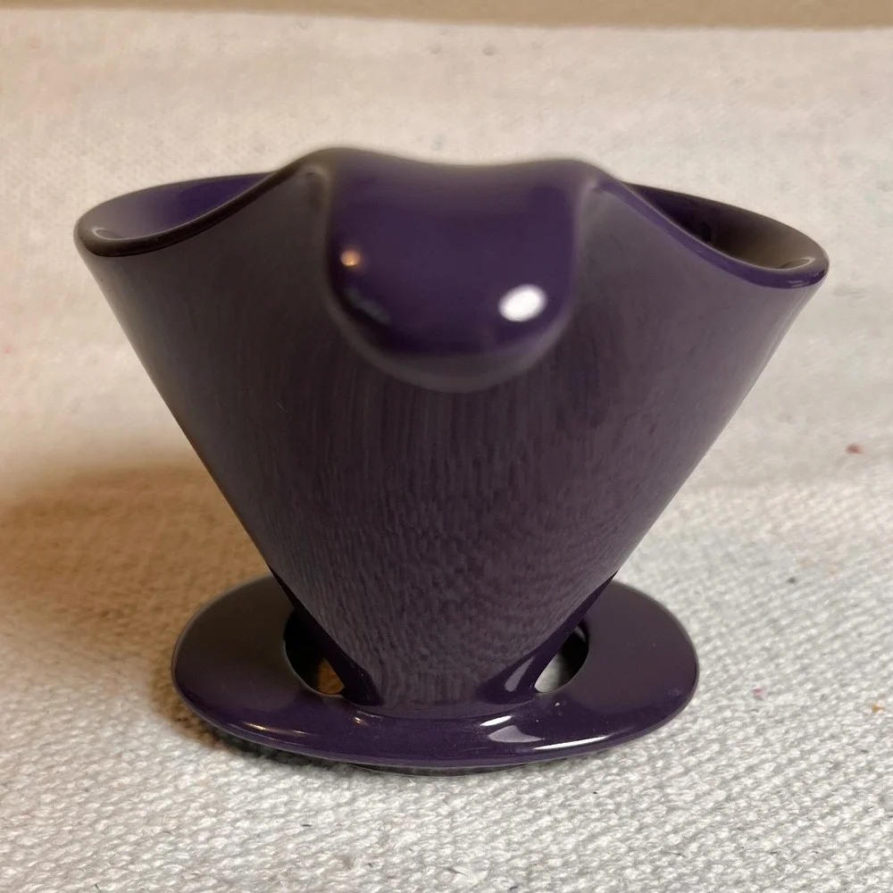 Purple Ceramic Coffee Pour Over Dripper Cone Brewer